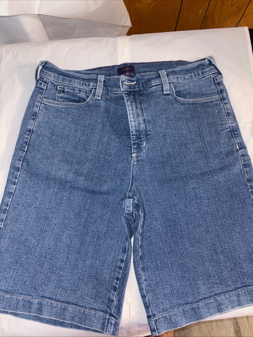 NYDJ Women's Blue Denim Jean Shorts